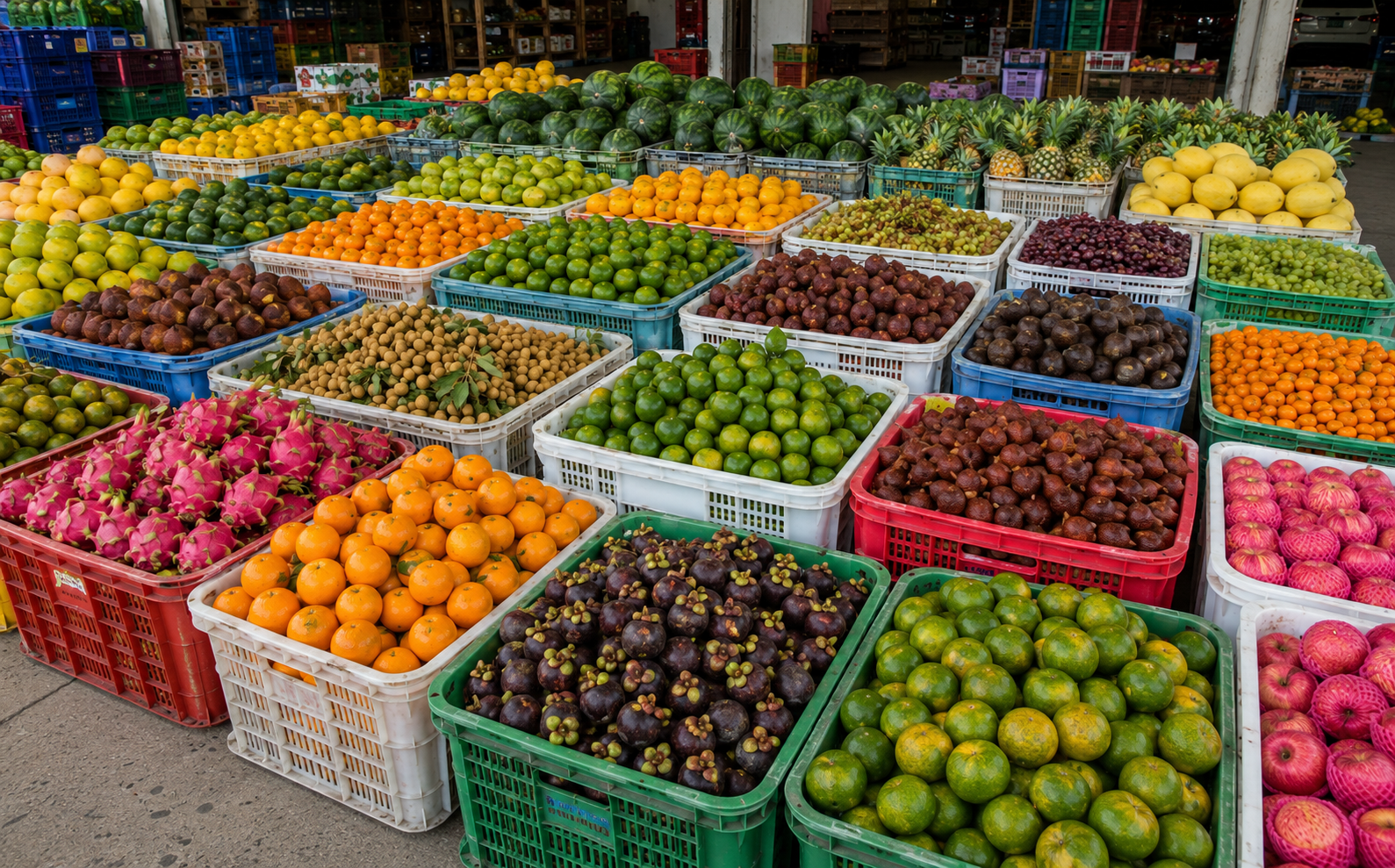 Buah grosir dalam Keranjang jual buah grosir